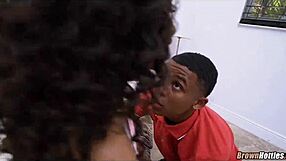 Eating some hot black pussy