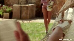 European Lesbian Girlfriends Play with Toys Outside in Belgium