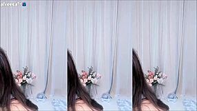 Korean Girl Dancing, Blowing Tits, Skirt Open!