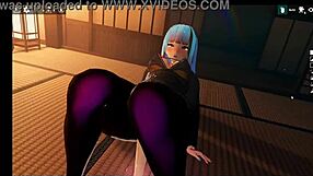 Futanari girl's wild ride in Kadobu Weird Hentai Game