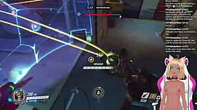 Vtuber Lewdneko plays Overwatch and gets spanked in part 2