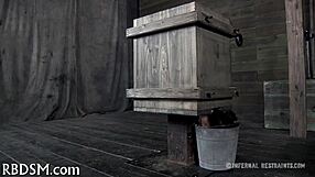 the slutty couple engages in naughty caning and blowjob bondage