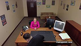 Soccer mom sucks dildo while getting pounded at work.