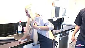 Tight Tini Forced By Boss At Work