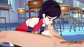 Hey Bakugou Katsuki, how’s Sarada Uzumaki at school sex?