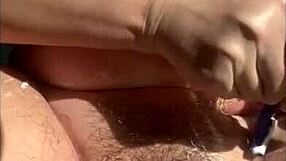 My pulsating wet cunt in close up made me squirt during o-o-o orgasm.