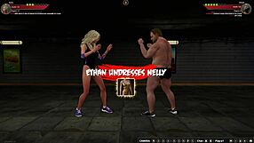 Nelly Battles Ethan In Naked Fighter 3D, Feeling Intense Emotions During Anal Sex