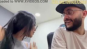 He Visits Business and Gives Spectacular Blowjob in Office