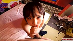Hey, look at this chubby Japanese idol-lookalike riding with huge F-cup boobs!