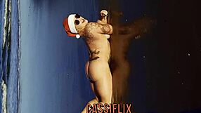 Naughty Christmas Mama Noel Bends Over for Deep Anal Gift