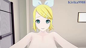 Hatsune Miku and Kagamine Rin Intense Sex in Project Sekai Hentai