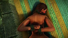 Skyrim's dark desires feature Adrianne in rough bondage and anal sex. 😈