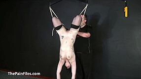 Suspension bondage of submissive isabel dean in b sado maso domination and slave in bdsm