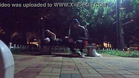 Public park stroll turned into steamy encounter with stud