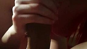 I watch Ariel give blowjob and take cum in her mouth