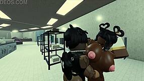 Roblox character fucks hot black nun in detailed hardcore scene