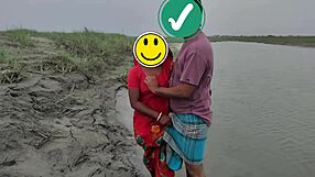 Indian Boudi Fucked Bent Over Beside River