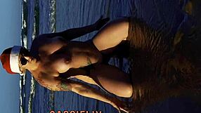 Naughty Christmas Mama Noel Bends Over for Deep Anal Gift