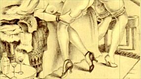 Vintage Erotic Illustration From Antique Cartoon
