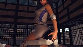 3D animated femdom face sitting in yoga class