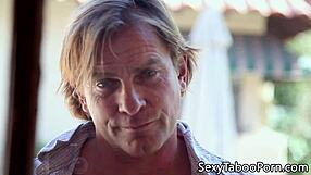 Mature lesbians sensually kiss before oral pleasure