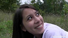 skinny teen 18+ paula gets banged hard outdoors, man i cant even...