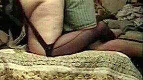 Amateur couple tries doggy style sex in French maid outfit