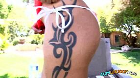 Babe In Bikini Fishnets DIRTY TALKS Outdoor Casting