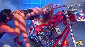 Busty Redheaded Biker Girl Gets Thick Booty Dicked On Bike