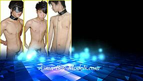 Straight Asian teens explore a gay threesome with handjobs and monster cocks