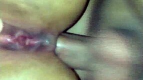 Wife licks ass before big cock fucking