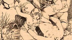 Vintage Erotic Illustration From Antique Cartoon