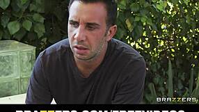 Incredibly hot blonde milf with big-tits loves to deepthroat at work