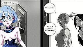 Girls night out turns into futanari fun in anime hentai