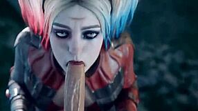 Harley Quinn Bent Over In 3D Cartoon Doggystyle Compilation