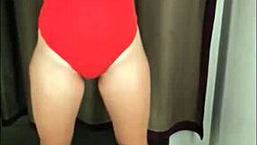 perfect body girl teases in fitting room