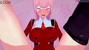 Zero Two dives into hard pov sex in fantasy anime