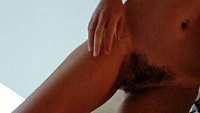 Brunette Showers in Clubhouse, Hot Pee Streams on Legs Close-Up