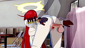 3D animated video with anime-style action