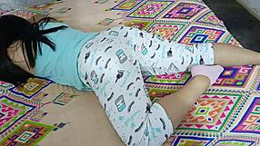 Incredible Stepmother Reveals Panties While Getting Anal Fucked And Almost Caught Swallowing Whole Cock