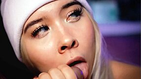 Blonde couple shares intimate moments together