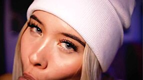 Blonde couple shares intimate moments together