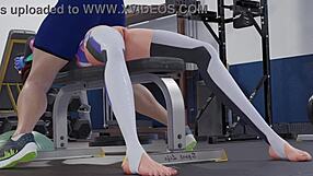 D Va Personal Trainer In Cartoon 3D Anime Hentai Scene