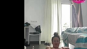 Classy Filth's Holiday Workout With Shaved Pussy.