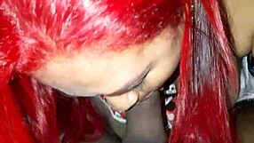 Mature latina deepthroats big black cock in homemade video