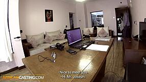 petite ebony gets interracial blowjob