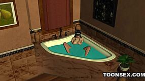 Sexy 3D Babe Masturbates Then Gets Boldly Fucked