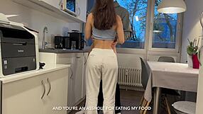 Roommate pounds me hard in dorm with tight lingerie on. Cum covers my teen tits!