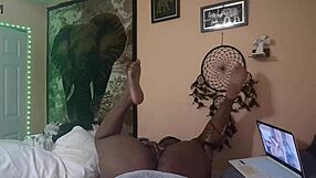 Naejae Rubs Her Wet Twat While Watching Lesbian Porn