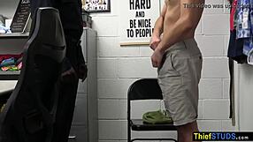 Two teenage suspects interrogated by a BBC LP officer in a hot gay scene